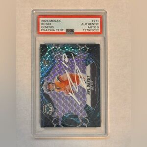 2024 Mosaic Bo Nix Genesis On Card Auto PSA Auth Denver Broncos